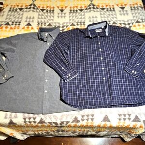 2 for 1 - Van Heusen Classic Fit Shirt Blue and Grey Size 2X 18-18 1/2